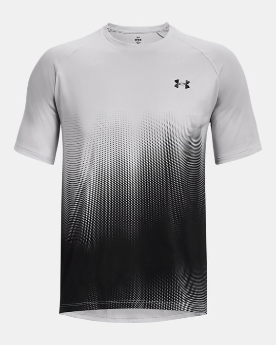 Men's UA Tech™ Fade Short Sleeve in Gray image number 4